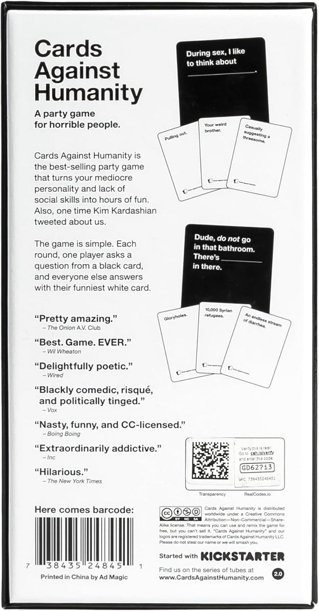 cards against humanity holographic card Cards Against Humanity – HUZZAH! Toys