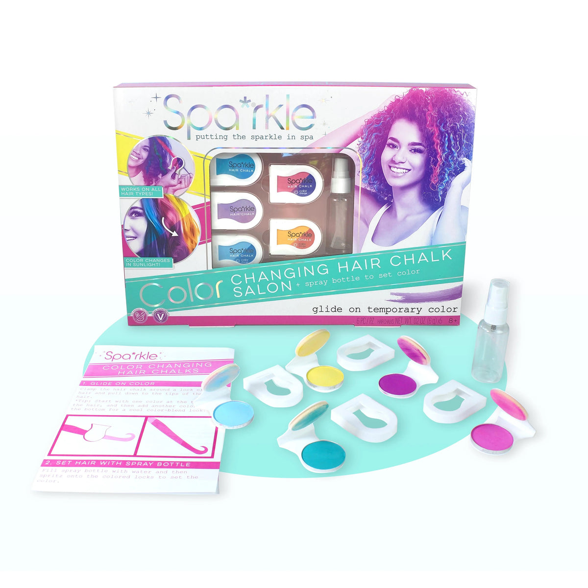 Spar*rkle Color Changing Hair Chalk Salon HUZZAH! Toys