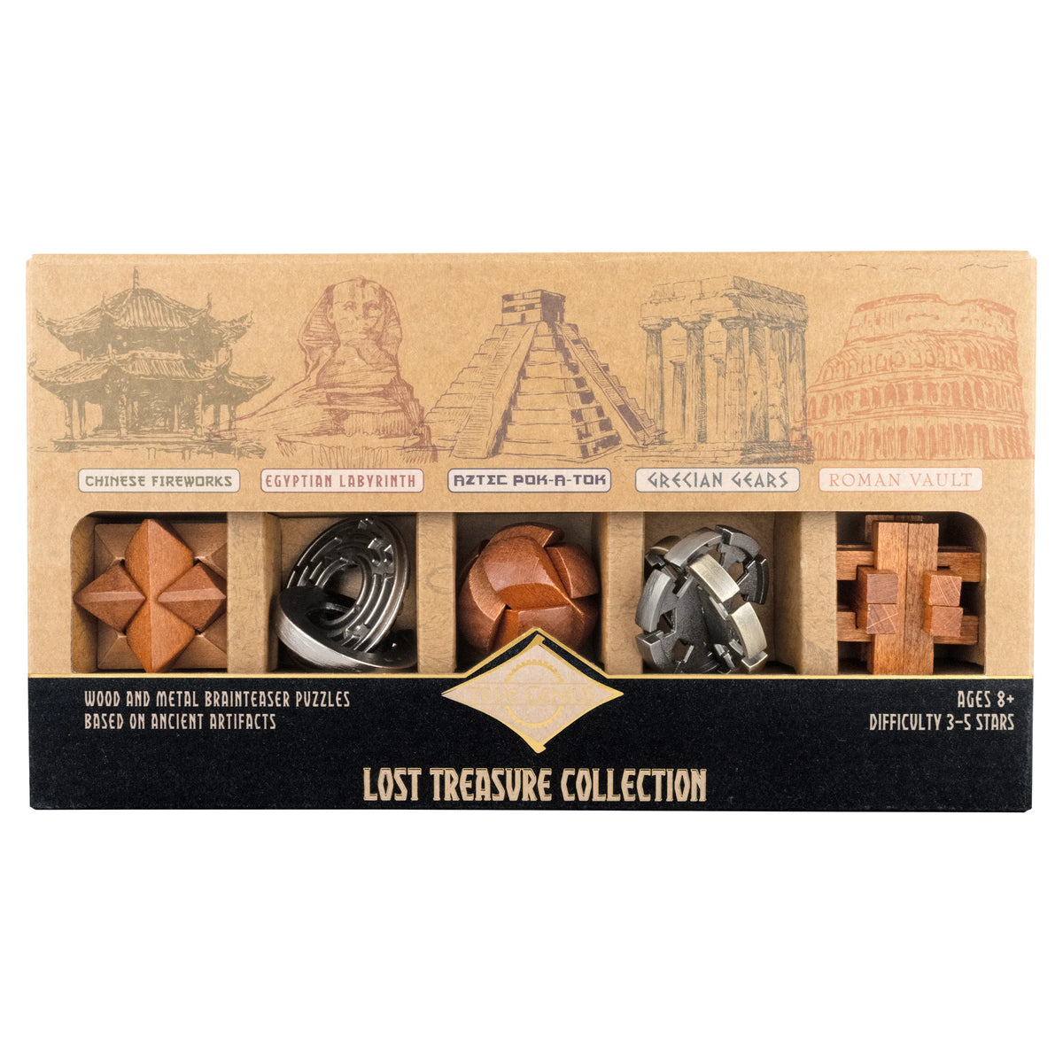 Lost Treasure Wood & Metal Brainteasers – HUZZAH! Toys