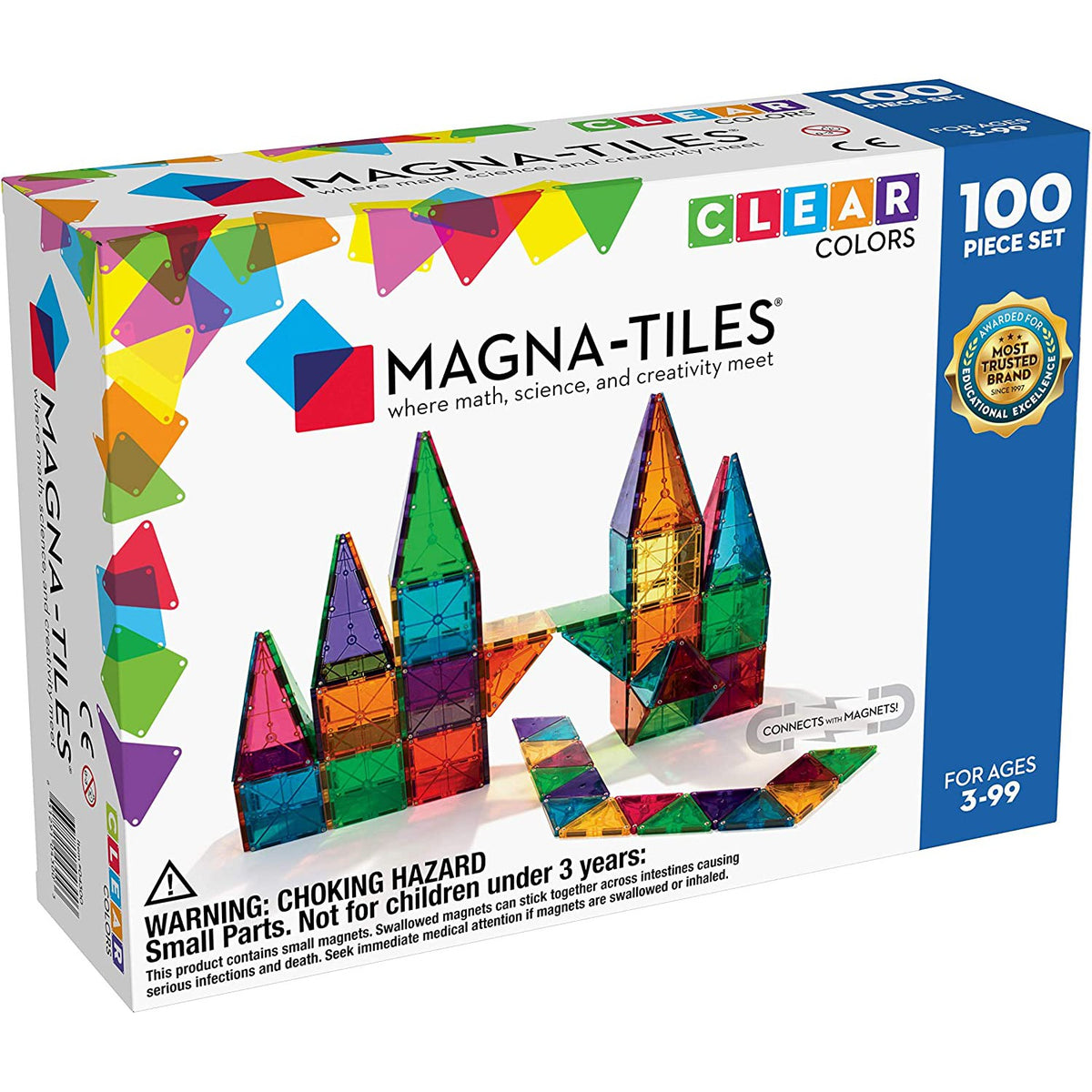 マグナタイルズ 200ピース Magna-Tiles CLEAR COLORS Magna-Tiles Clear Colors 32 pc Set - Best for Ages 4 to 12