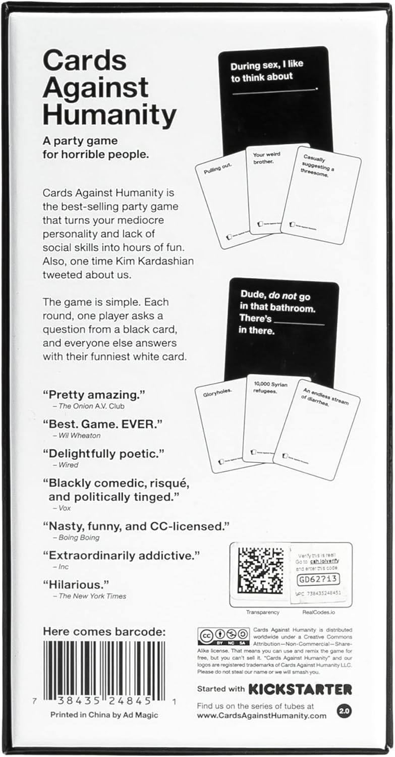 Cards Against Humanity HUZZAH! Toys Cards Against Humanity HUZZAH! Toys
