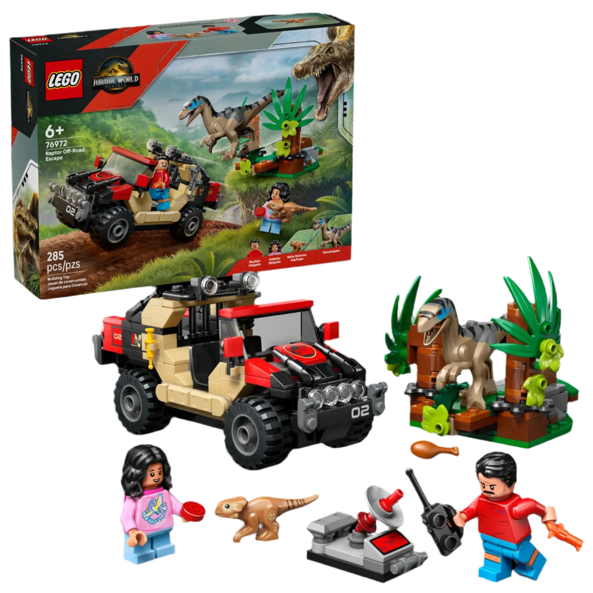 Lego 76972 - Jurassic World Raptor Off-Road Escape – HUZZAH! Toys