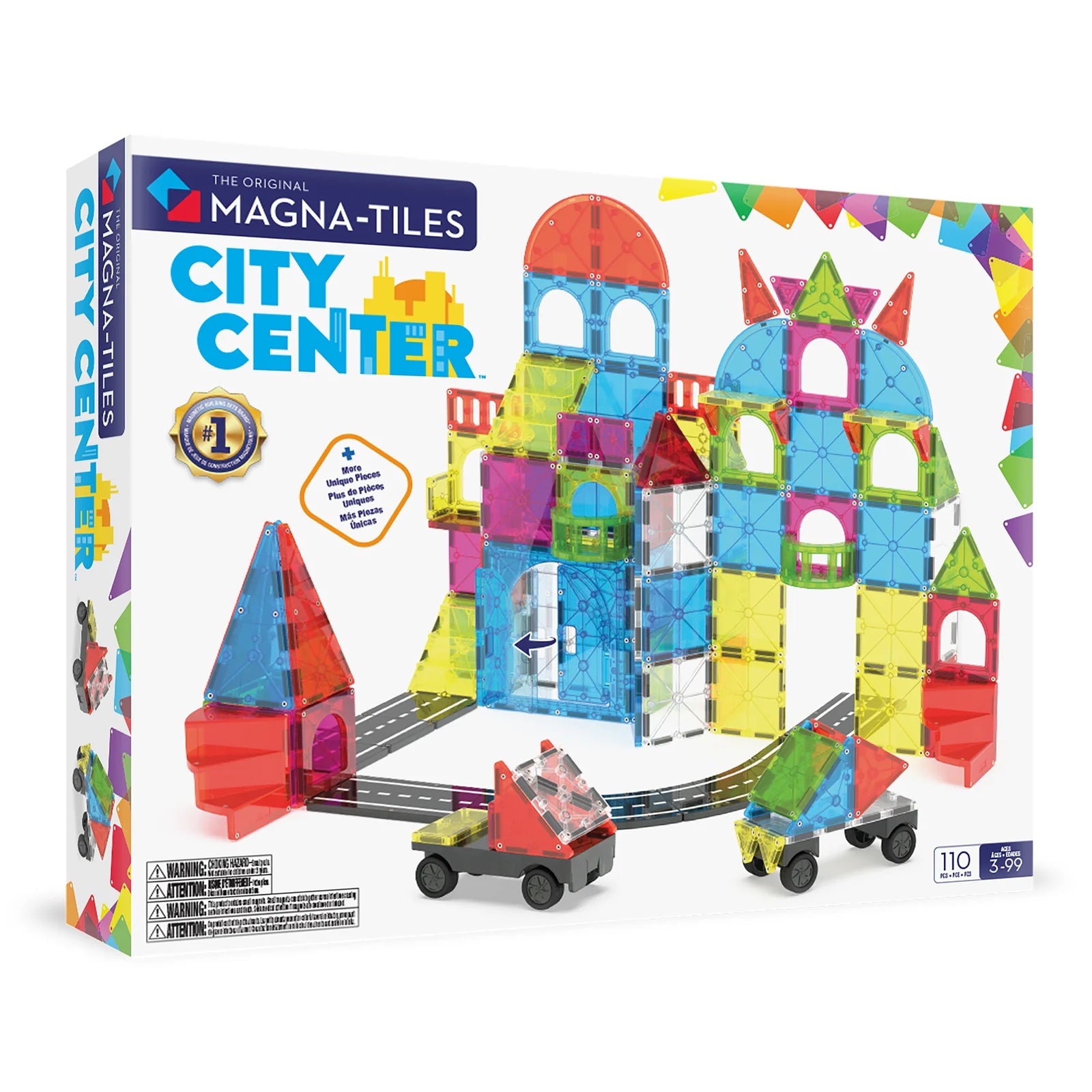 Magna Tiles City Center 110-Piece Set – HUZZAH! Toys