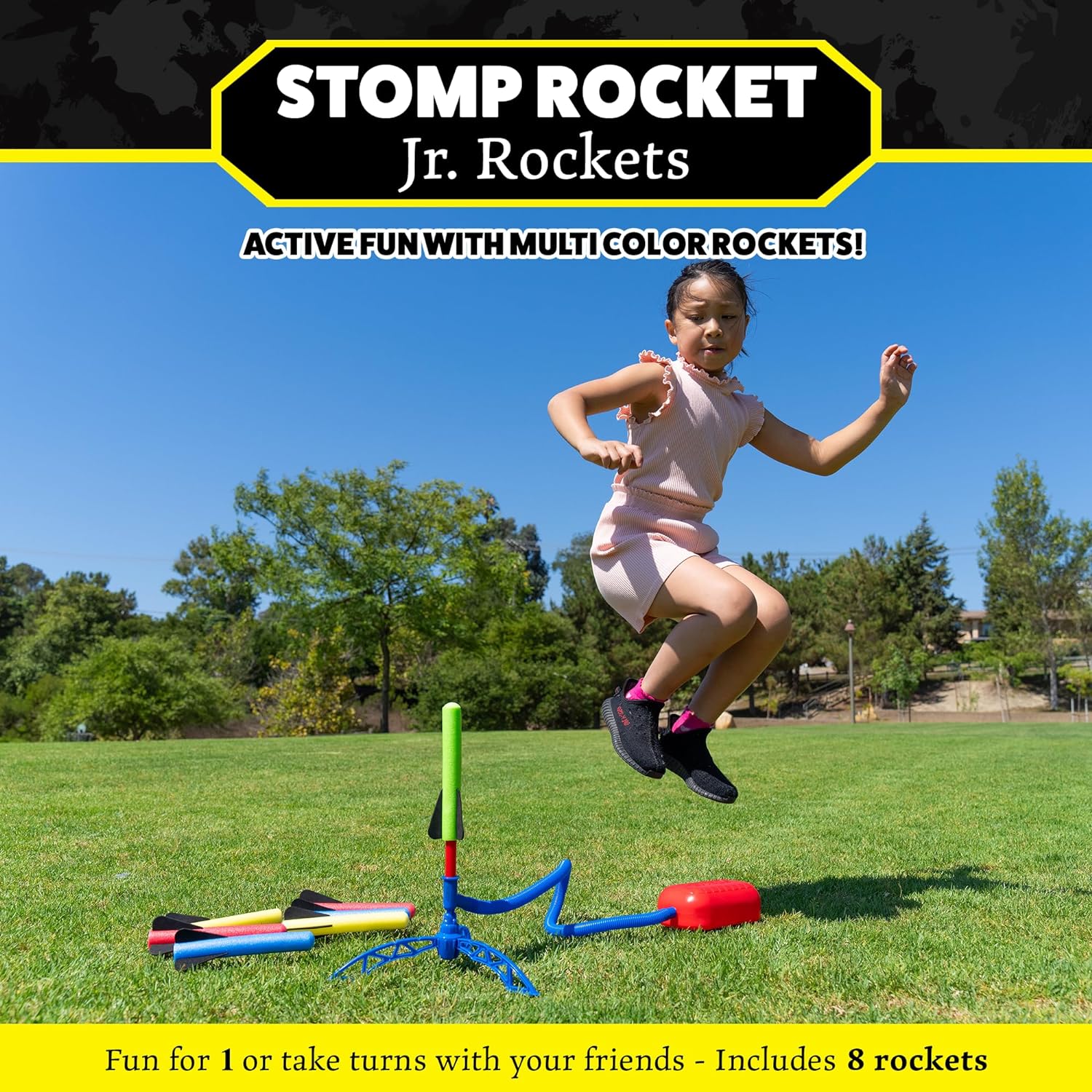 Stpm Rockets Jr. Multi Color Stomp Rocket Set – HUZZAH! Toys
