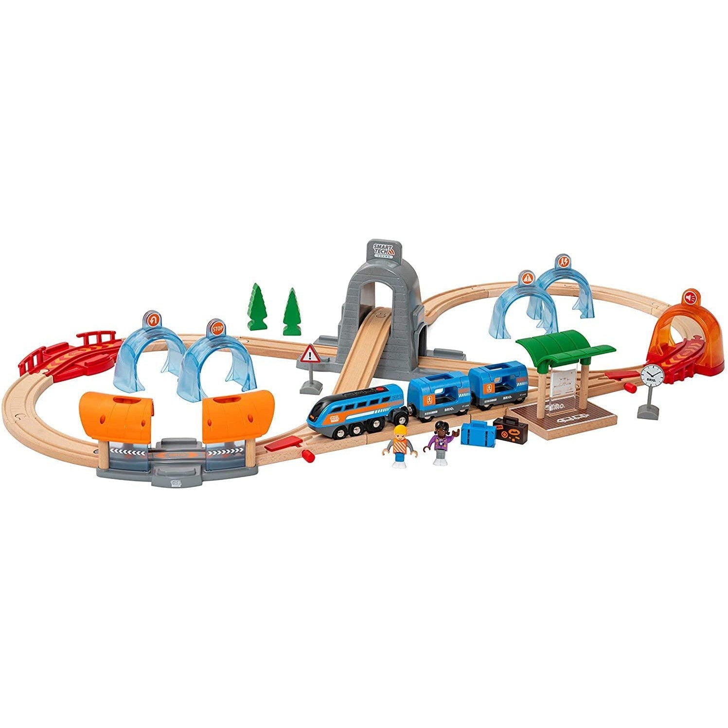 Smart Tech Sound Action Tunnel Train Set HUZZAH Toys