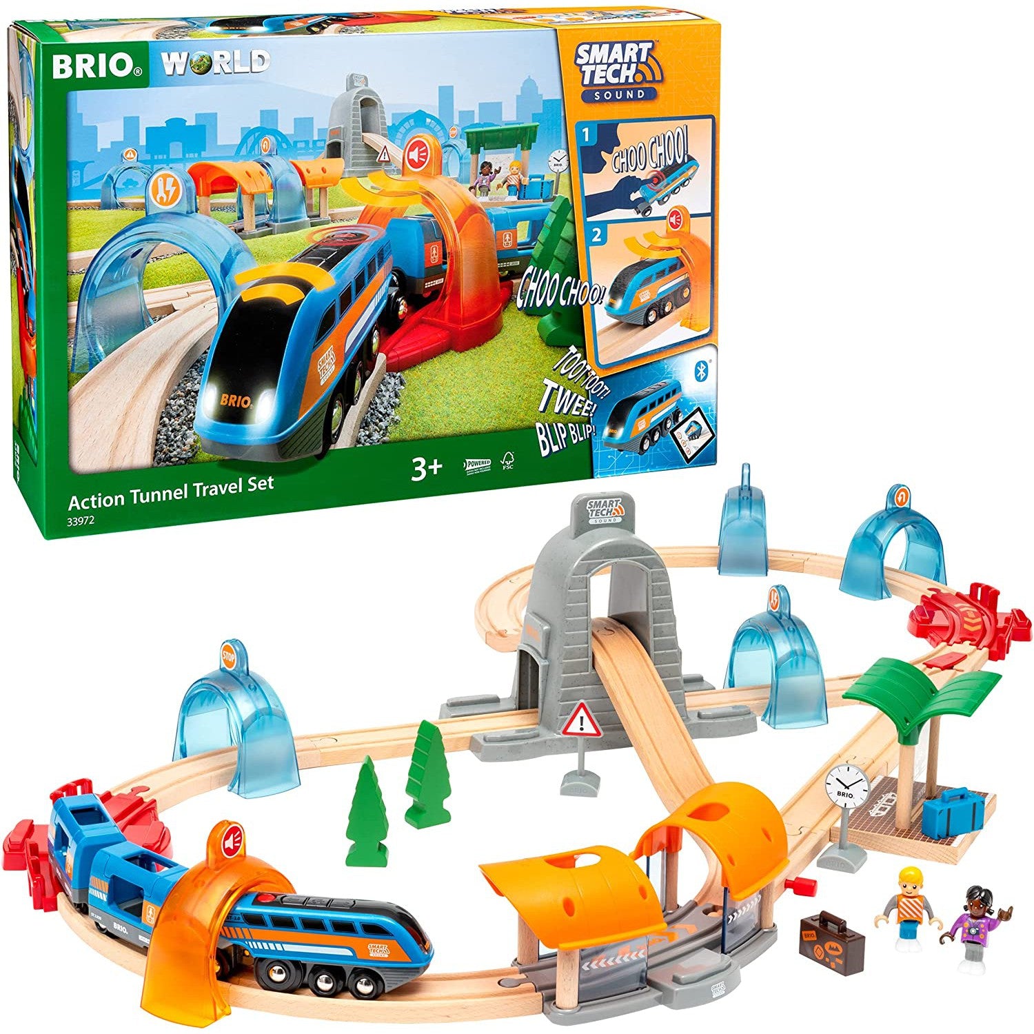 Brio Smart Tech Sound Action Tunnel Train Set