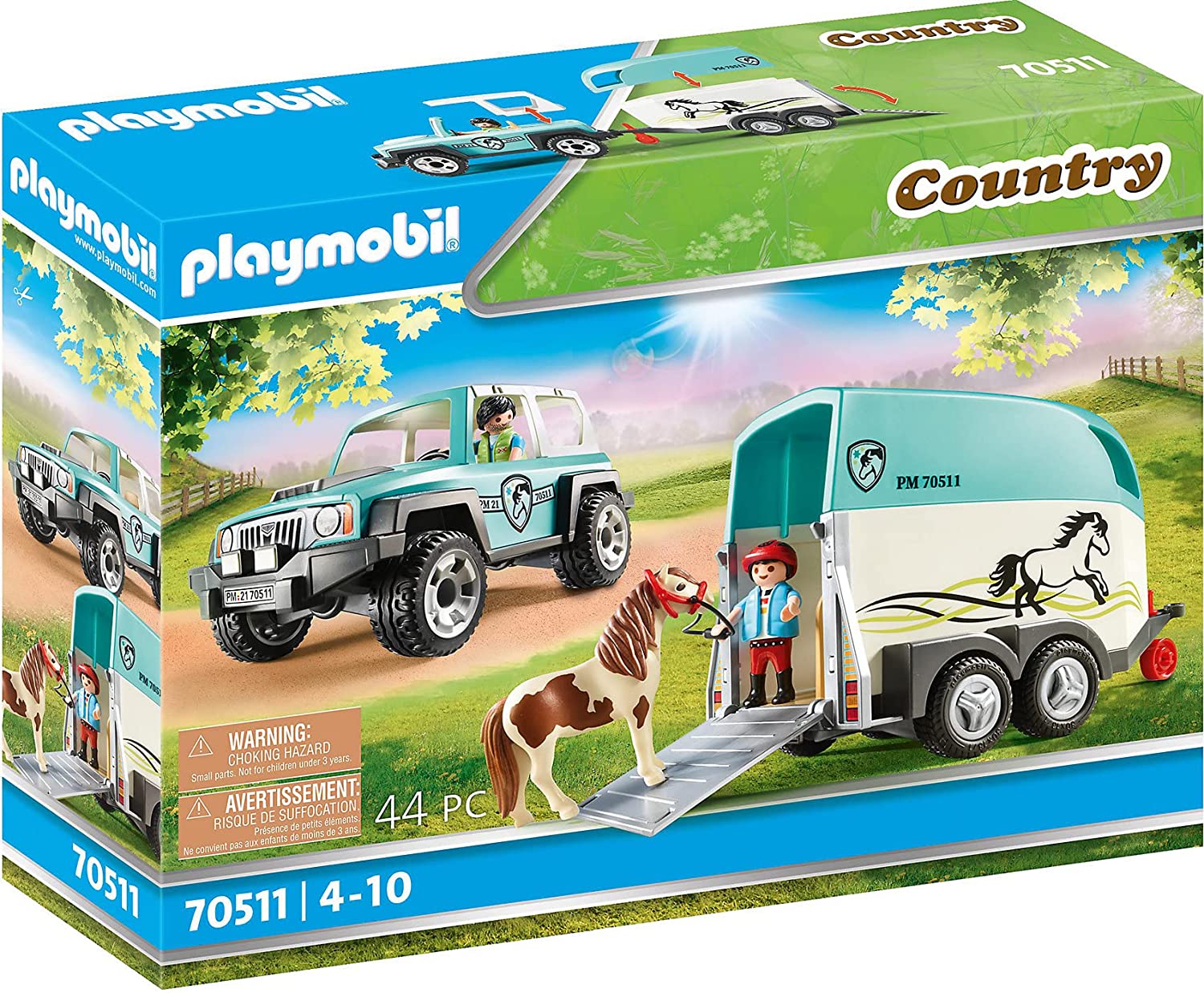 Playmobil 70511 Country - Car with Pony Trailer – HUZZAH! Toys