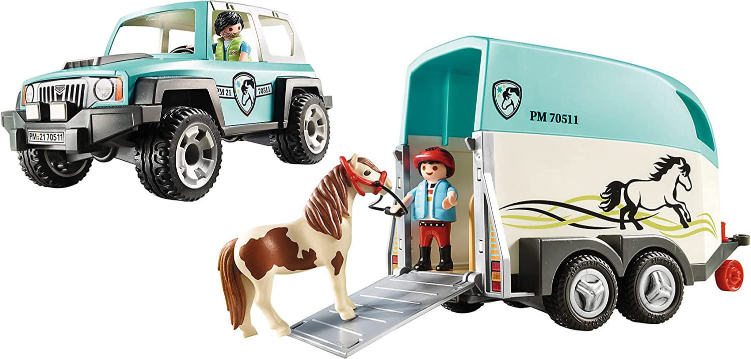 Playmobil 70511 Country - Car with Pony Trailer – HUZZAH! Toys