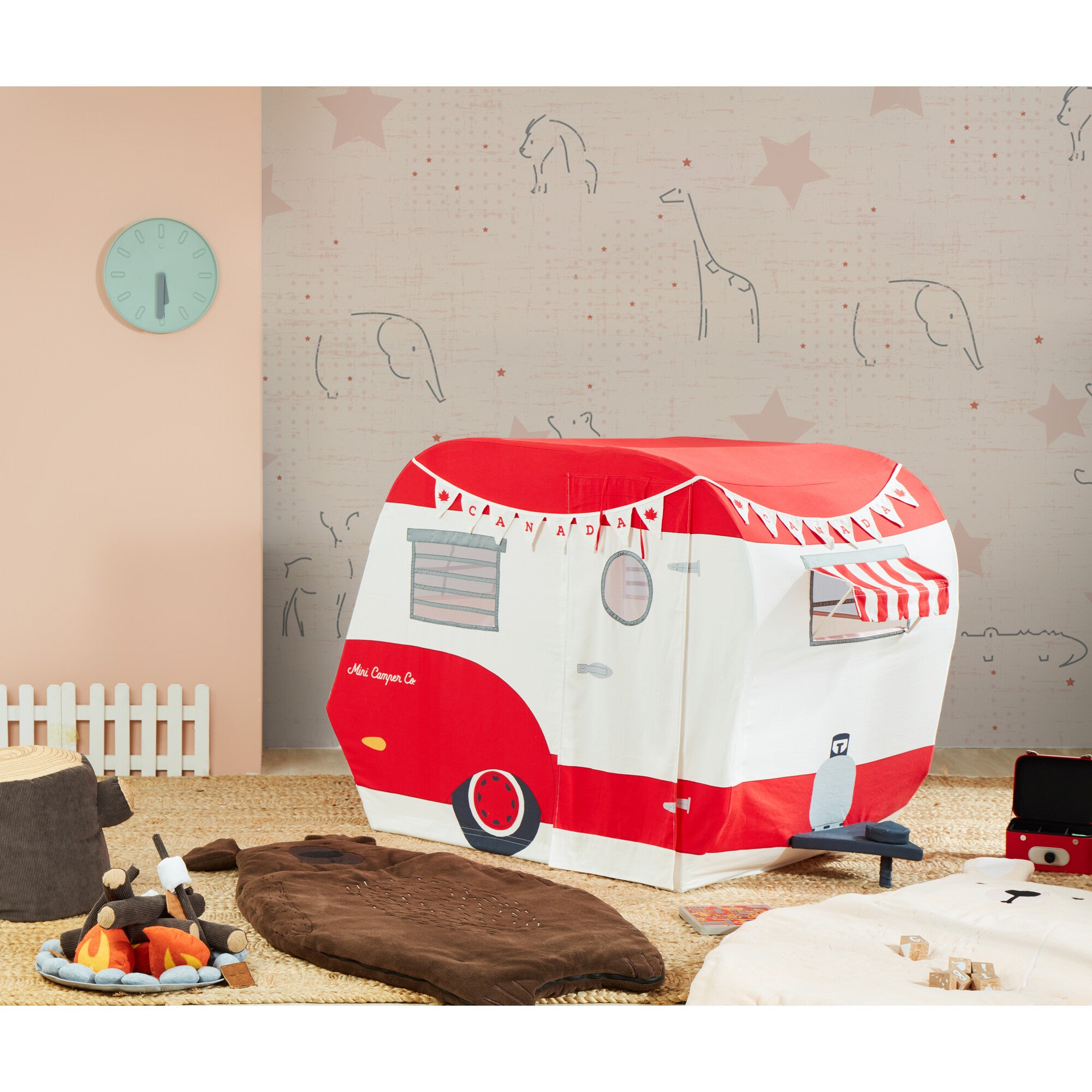 mini camper tent Road Trip Camper Red