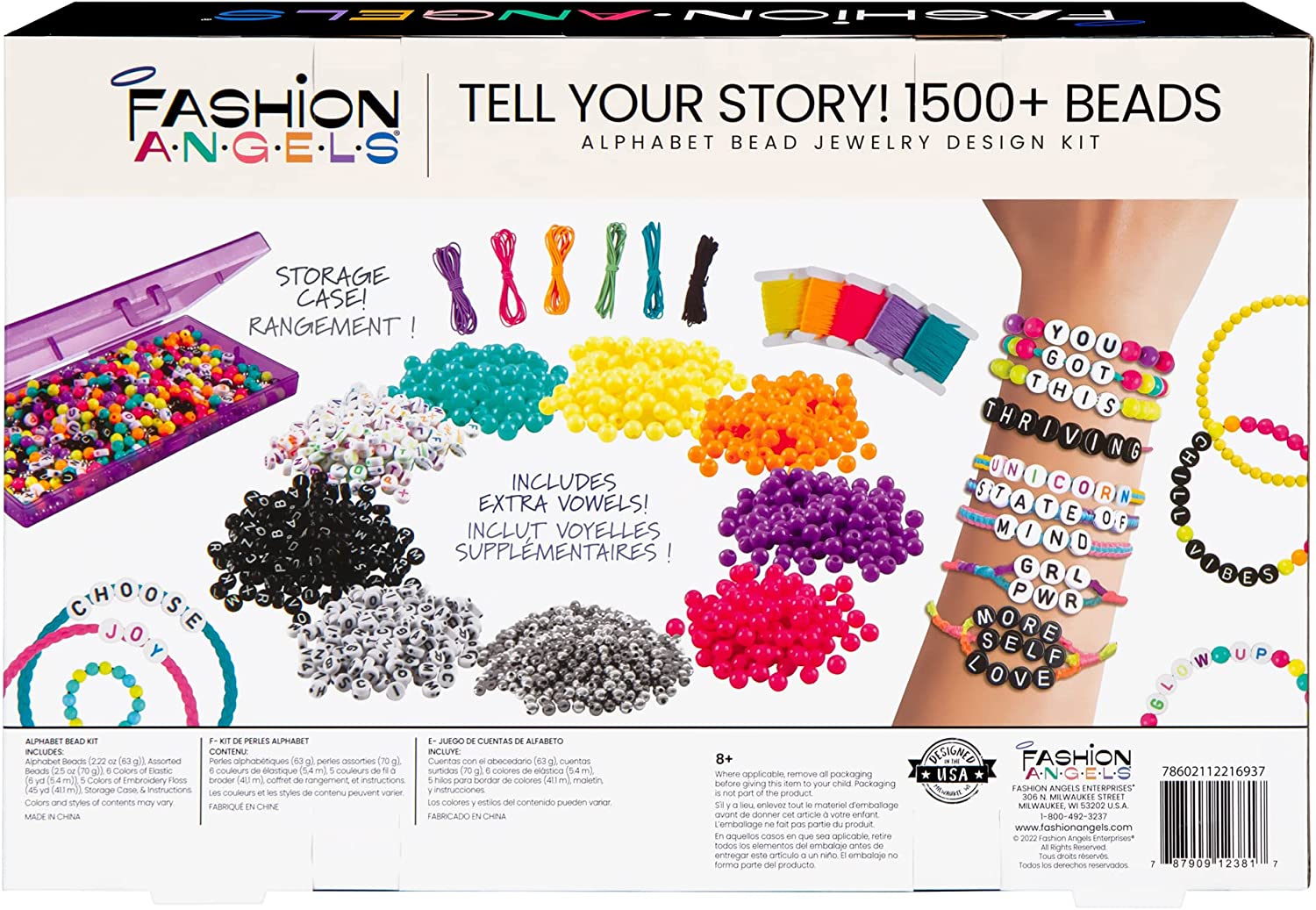 Friendship Bracelet Making Beads Kit, Letter Beads, Peirich 28 Multi-Color  Embroidery Floss Over 1900pcs