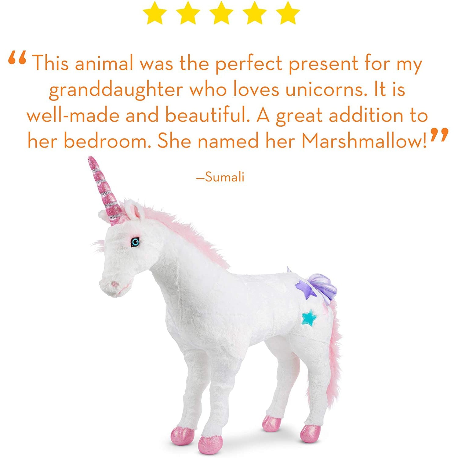Giant plush unicorn melissa doug new arrivals