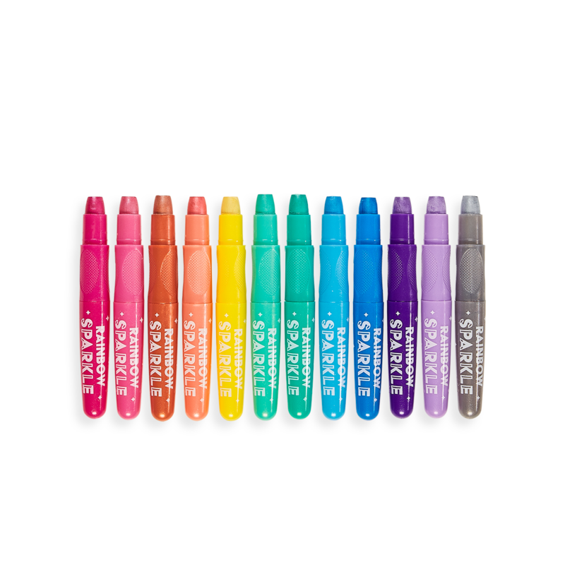 Rainbow Sparkle Watercolor Gel Crayons - Set of 12 – HUZZAH! Toys